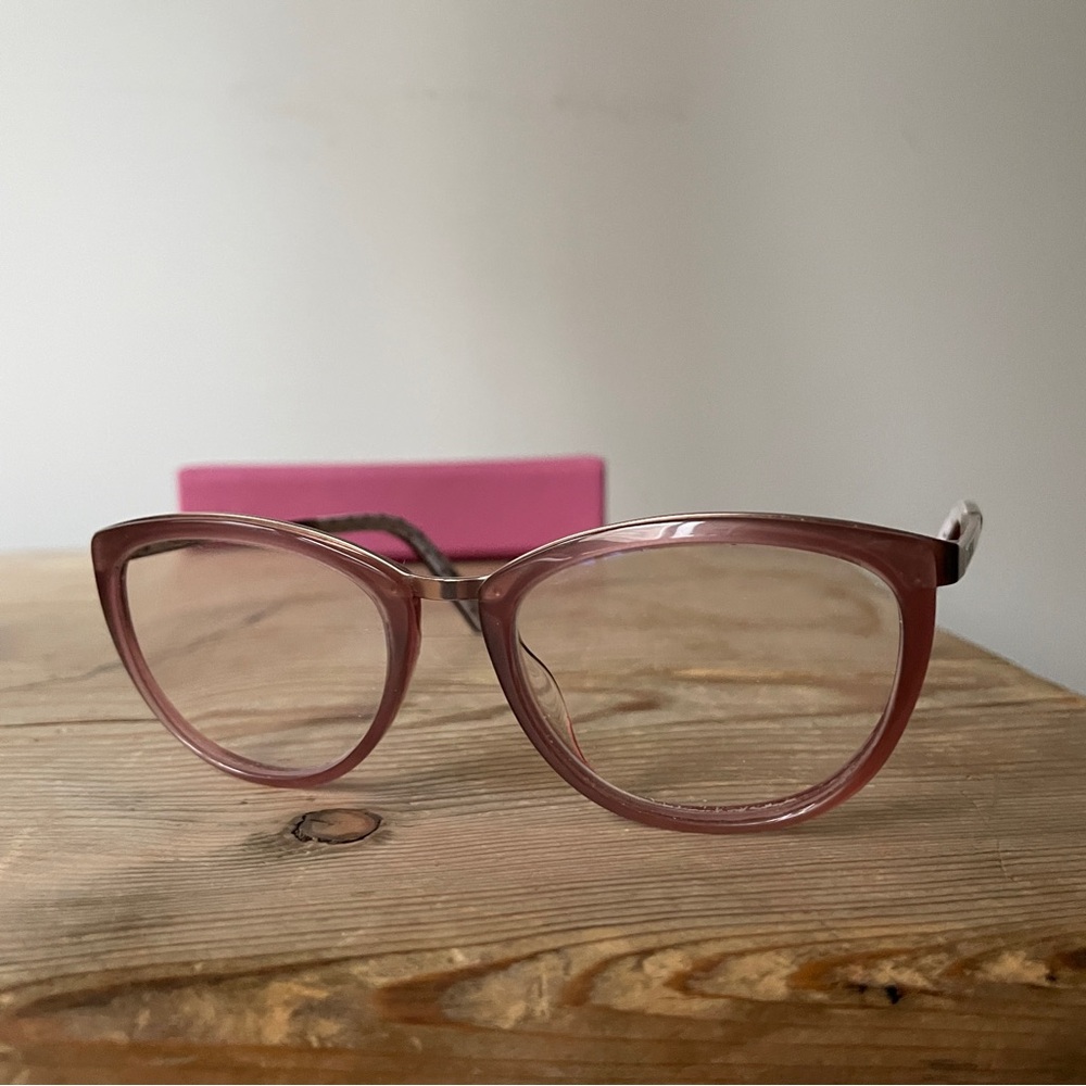 Isaac Mizrahi Rosy Purple Dotted Glasses, IM30039A RO, Prescription Ready, EUC.